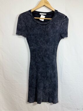 Amante mineral-washed ribbed mini dress